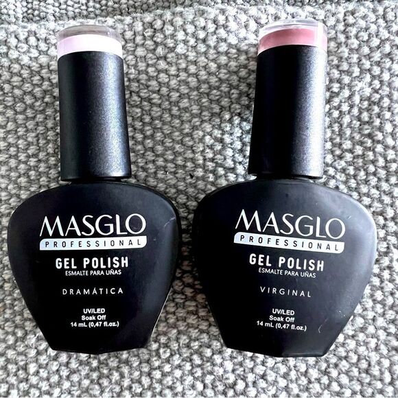 MASGLO Professional Set Gel Polish Color Pink Dramática And Skin Pink Virginal. - Picture 1 of 4